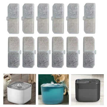 PureFlow Cat Water Fountain Replacement Filters – 12-Pack of Triple-Action Filters for Fresh, Clean Pet Water