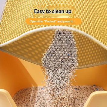 Cat litter mat - prevents litter tracking, filters stops splashing keeps litter box clean,double-layer pet mat for cats and dogs